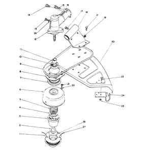 Cutter Head & Gear Box Assembly Diagram and Parts List for 51652 1000001 - 1999999 Toro Trimmer