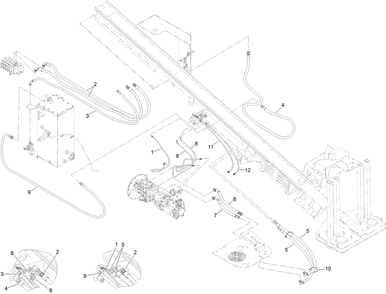 Hydraulic Pump Hose Assembly No. 3 Diagram and Parts List for 23898 400000000 - 999999999 Toro Lawn Tractor Accessories