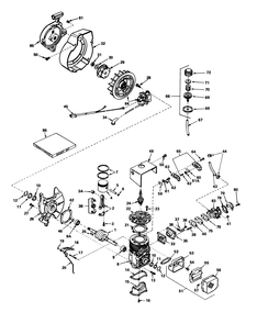 Engine Tecumseh Model No. Ah520 Type 1584 Diagram and Parts List for 38014 8000001 - 8999999 Toro Snow Blower