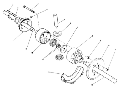 Differential Kit Model No. 38038 (Optional) Diagram and Parts List for 38570 3900001 - 3999999 Toro Snow Blower