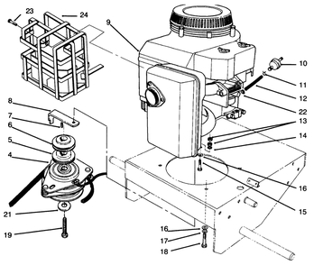 Engine & Clutch Assembly Diagram and Parts List for 30165 5900001 - 5999999 Toro Lawn Tractor Accessories