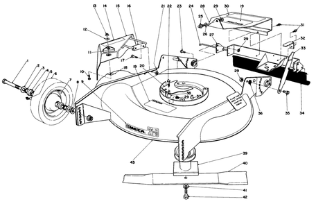 Housing Assembly Diagram and Parts List for 23158 3000001 - 3999999 Toro Lawn Mower