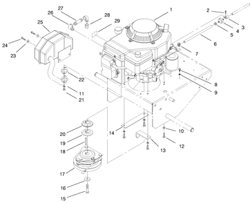 Part Location Diagram of 95-2833 Toro Engine-15 Hp Kohler