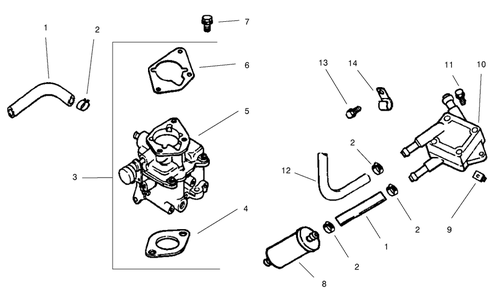 Group 8-Fuel System Diagram and Parts List for 22304 900001 - 990001 Toro Lawn Tractor Accessories