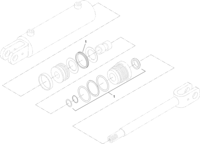 Hydraulic Cylinder Assembly No. 117-1834 Diagram and Parts List for 22318 404320000 - 405709999 Toro Lawn Tractor Accessories