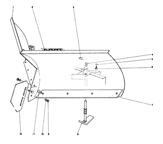 V-Plow Model No. 30750 (Optional) Diagram and Parts List for 30775 600001 - 699999 Toro Lawn Tractor