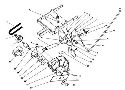 Pivot Arm Assembly Diagram and Parts List for 58432 8000001 - 8999999 Toro Edger