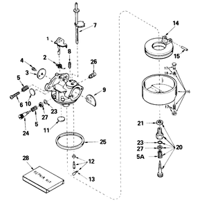 Carburetor No. 632379a Diagram and Parts List for 38063 7900001 - 7999999 Toro Snow Blower