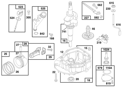 Engine Gts 150 (Model No. 20475 Only) Diagram and Parts List for 20476 6900001 - 6999999 Toro Lawn Mower