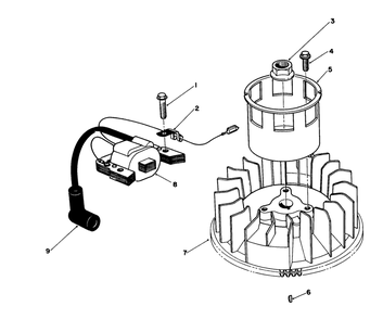 Magneto & Flywheel Assembly (Model No. Vmj8) Diagram and Parts List for 20622 0000001 - 0003101 Toro Lawn Mower