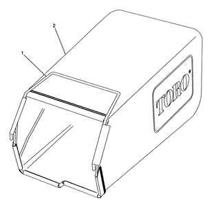 Grass Bag Assembly Diagram and Parts List for 26625CS 9000001 - 9999999 Toro Lawn Mower