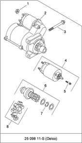 Starting System Assembly Diagram and Parts List for 74291 (290000001-290999999)(2009) Toro Lawn Mower