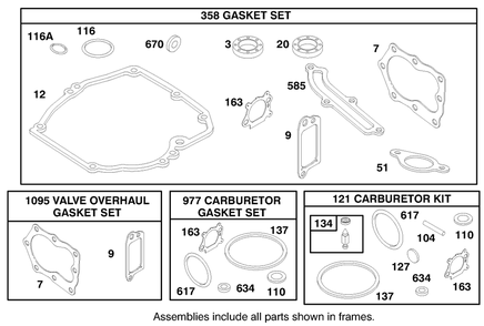 Engine Briggs & Stratton Model 127802-1761-E1 Diagram and Parts List for 21013 8900001 - 8999999 Toro Lawn Mower