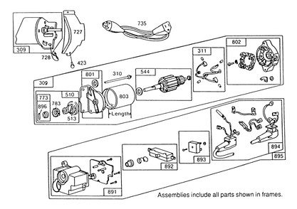 120v Electric Starter Motor No. 37-4630 (Optional) Diagram and Parts List for 38570 3900001 - 3999999 Toro Snow Blower