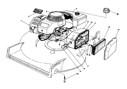 Engine Assembly Diagram and Parts List for 20584 8000001 - 8999999 Toro Lawn Mower