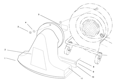Snout Assembly Diagram and Parts List for 62924 9900001 - 9999999 Toro Leaf Blower / Vacuum