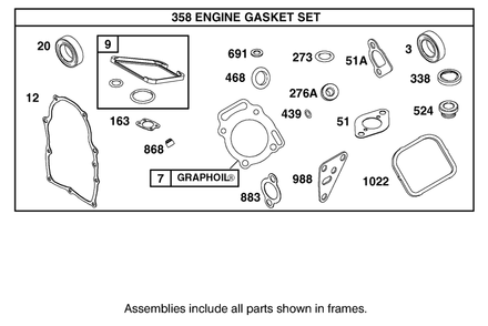 Engine Gasket Set Diagram and Parts List for 12004TC 220000001 - 220999999 Toro Lawn Tractor