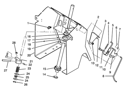 Steering Shaft And Indicator Assembly Diagram and Parts List for 72081 3900001 - 3999999 Toro Lawn Tractor