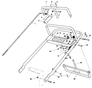 Handle Assembly Diagram and Parts List for 30112 8000001 - 8999999 Toro Lawn Tractor Accessories