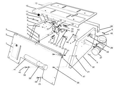 Seat Support Assembly Diagram and Parts List for 30610 690001 - 699999 Toro Lawn Tractor