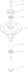 Lh Spindle Assembly Diagram and Parts List for 74942TE 402364843-404319999 Toro Lawn Tractor