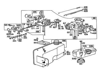 Engine Briggs & Stratton Model 130902-0647-01 Diagram and Parts List for 56006 1000001 - 1999999 Toro Lawn Tractor