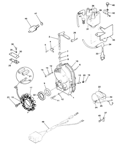 Gearcase And Ignition Controls Diagram and Parts List for 74140 590001 - 599999 Toro Lawn Tractor