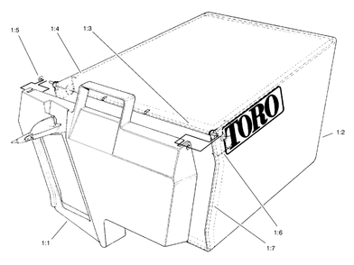 Bag Assembly Diagram and Parts List for 20776 8900001 - 8999999 Toro Lawn Mower
