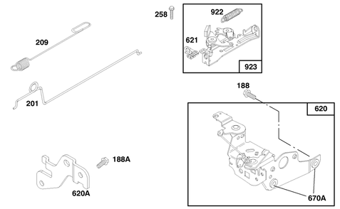 Engine Briggs & Stratton Model 12f802-0667-01 Diagram and Parts List for 20808 7900001 - 7999999 Toro Lawn Mower