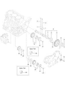Camshaft And Driving Gear Assembly Diagram and Parts List for 72098 413000000 - 999999999 Toro Lawn Tractor