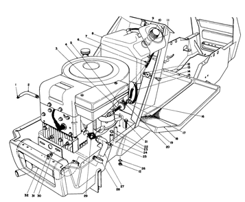 Engine Assembly Model 57360 Diagram and Parts List for 57300 4000001 - 4999999 Toro Lawn Tractor