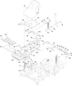 Seat Suspension Assembly Diagram and Parts List for 77294TA 400000000 - 414801564 Toro Lawn Tractor