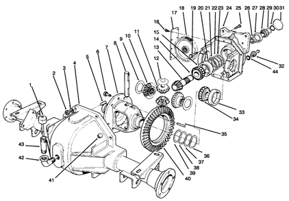 Differential Assembly Diagram and Parts List for 30620 690001 - 699999 Toro Lawn Tractor