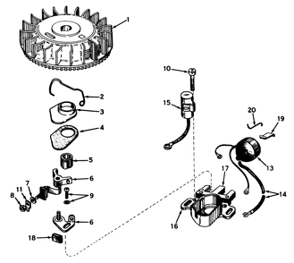 Magneto No. 610793 Diagram and Parts List for 18070 2000001 - 2999999 Toro Lawn Mower