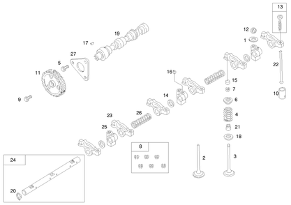 Engine Assembly Diagram and Parts List for 73550 8900001 - 8999999 Toro Lawn Tractor