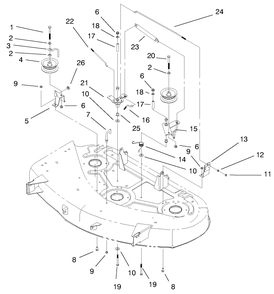 Brake & Idler Assembly Diagram and Parts List for 79108 6900001 - 6999999 Toro Lawn Mower
