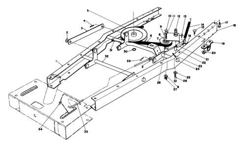 Frame Assembly Diagram and Parts List for 56006 0000001 - 0999999 Toro Lawn Tractor