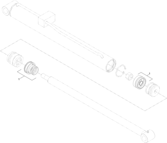 Hydraulic Cylinder Assembly No. 130-5176 Diagram and Parts List for 22327HD 401900000 - 401999999 Toro Lawn Tractor Accessories