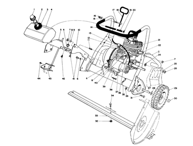 Engine Assembly Diagram and Parts List for 38162 4000001 - 4999999 Toro Snow Blower