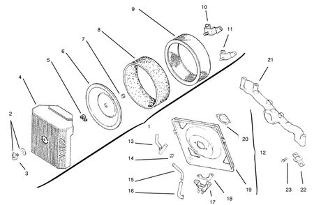 Air Intake/Filtration Diagram and Parts List for 72104 7900001 - 7999999 Toro Lawn Tractor