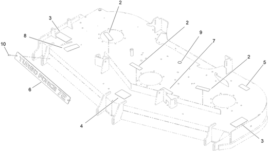Deck And Decal Asssembly No. 145-1621 Diagram and Parts List for 72517 400000000 - 414499999 Toro Lawn Mower