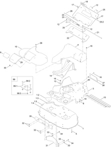 Part Location Diagram of 138-5332-01 Toro Cover-Frame