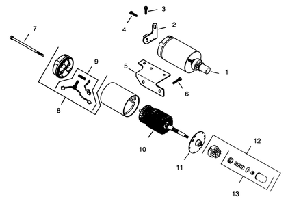 Starter Diagram and Parts List for 73380 3900001 - 3999999 Toro Lawn Tractor
