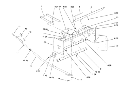 Auger Housing Diagram and Parts List for 79262 5900001 - 5999999 Toro Lawn Tractor