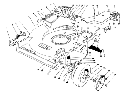 Housing Assembly (Model 22035) Diagram and Parts List for 22035 0000001 - 0999999 Toro Lawn Mower