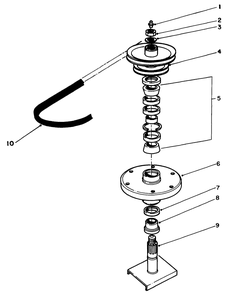 Drive Spindle No. 54-7781 Diagram and Parts List for 30136 9000001 - 9999999 Toro Lawn Mower