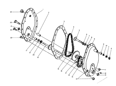 Chain Case Assembly No. 48-1270 Diagram and Parts List for 58150 3000001 - 3999999 Toro Tiller