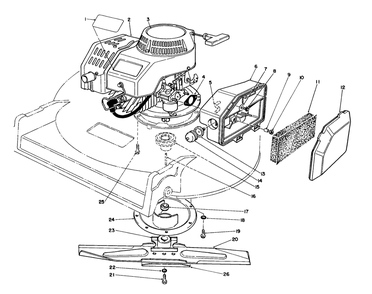 Engine Assembly Diagram and Parts List for 22037B 49000001 - 49999999 Toro Lawn Mower
