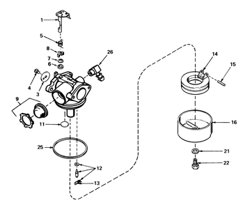 Carburetor No. 632050 Diagram and Parts List for 20788 1000001 - 1999999 Toro Lawn Mower