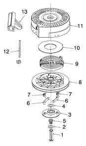 Recoil Starter No. 590652 Diagram and Parts List for 38171 7900001 - 7999999 Toro Snow Blower
